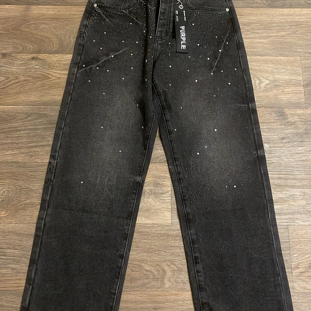 Purple Brand Men's Distressed Black Jeans